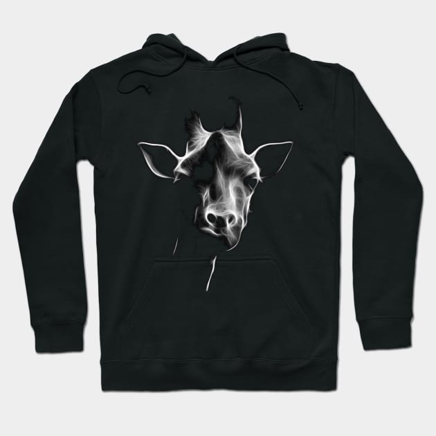 giraffe, black shirt Hoodie by hottehue